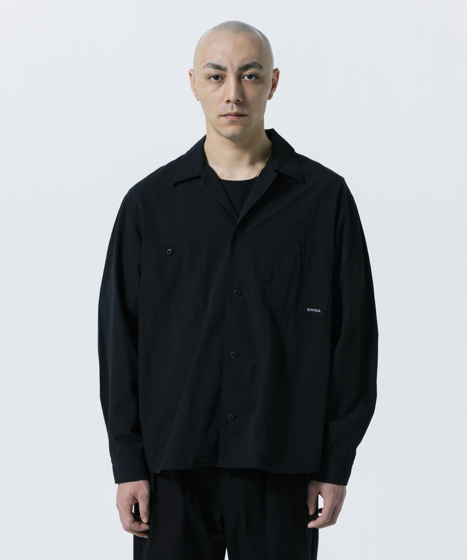 R9 M.I.L OPEN COLLARSHIRT モデル着用 11