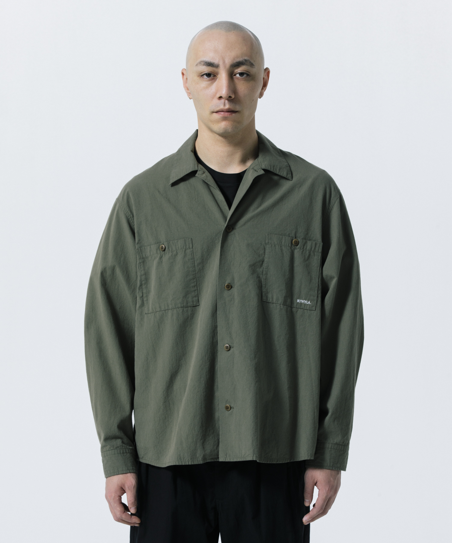 R9 M.I.L OPEN COLLARSHIRT モデル着用 12