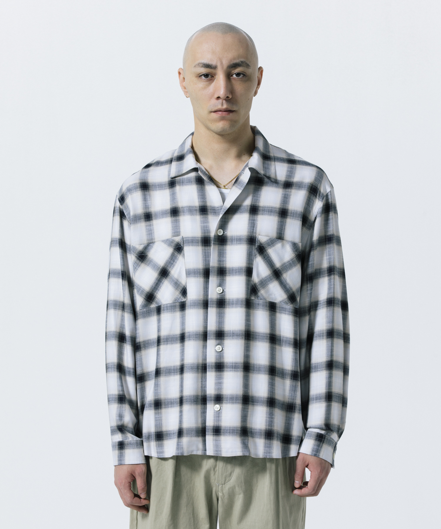 R9 OMBRE CHECK SHIRT モデル着用 9