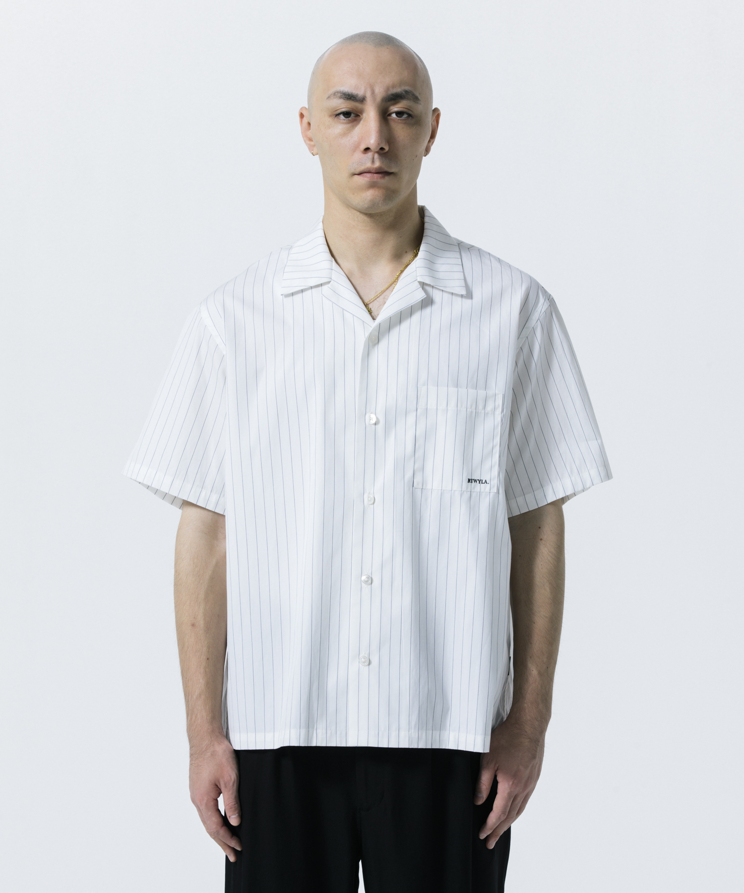 R9 STRIPE S/S SHIRTS モデル着用 11