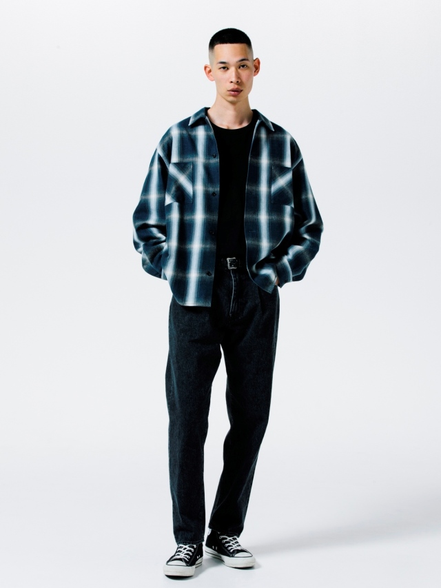 ROTTWEILER 「R9 OMBRE CHECK SHIRT」 オープンカラー チェックシャツ